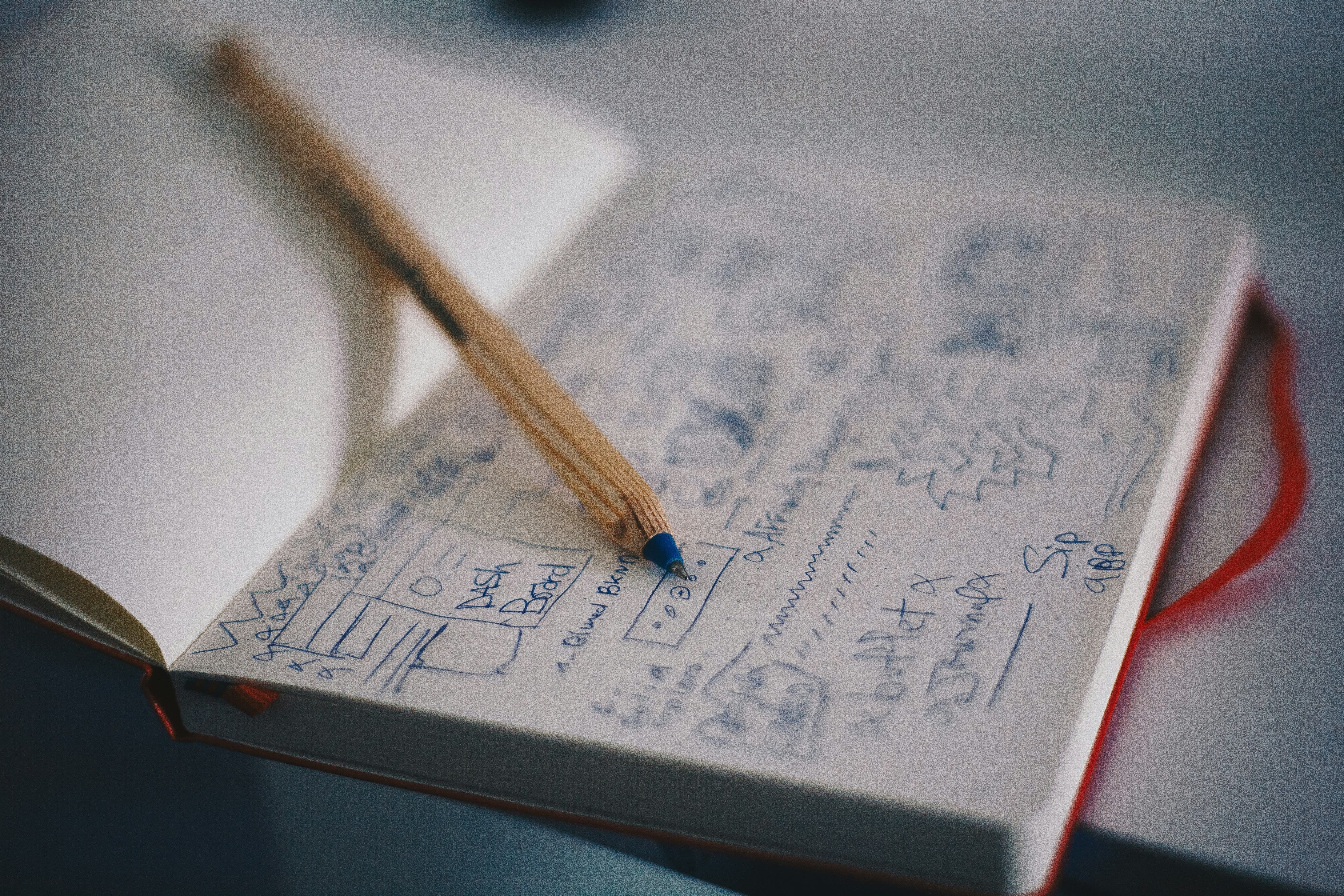 User Interface Wireframing on diary